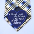 Father in Law Wedding Tie Patch, Father of the Groom Gift from Bride, Embroidered Custom Label