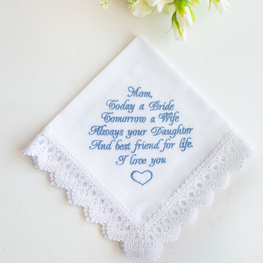 Handkerchief for mom on fashion wedding day