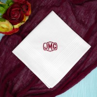 Custom Embroidered Men's Hankie Monogram handkerchiefPersonalized Initial Hankies Hanky Monogrammed Initial Mens hankerchief