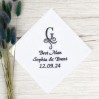 Embroidered Best Man Handkerchief with Monogram, Bride and Groom's Names, and Wedding Date - Personalized Keepsake